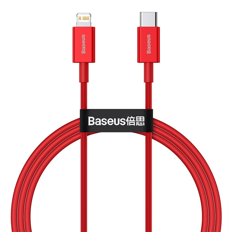 خرید کابل USB-C به لایتنینگ Baseus - قرمز