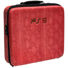 PlayStation 5 Hard Case - Red Snake Skin