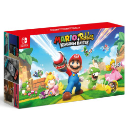Nintendo Switch with Gray Joy-Con - Mario + Rabbids Kingdom Battle Bundle