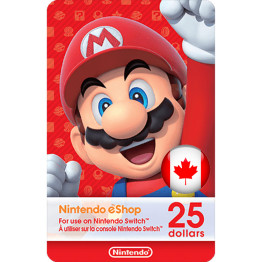Nintendo eShop 25CAD Gift Card دیجیتالی
