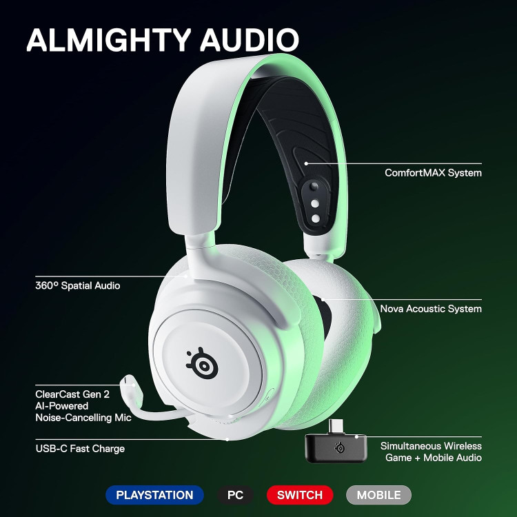 خرید هدست Steelseries Arctis Nova 7x - بی‌سیم - سفید