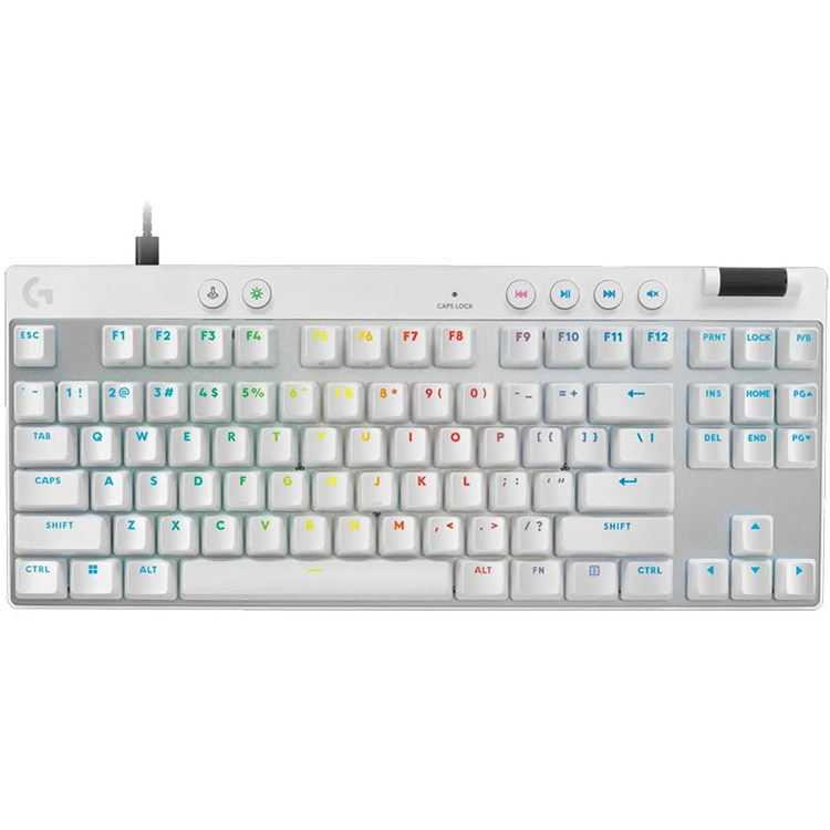 خرید کیبورد Logitech G Pro X TKL Rapid - سوییچ آنالوگ مغناطیسی - سفید