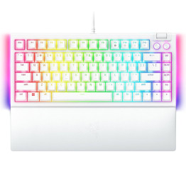 Razer Blackwidow V4 75% Mechanical Gaming Keyboard - Orange Switch - White Edition