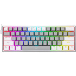 Redragon Fizz Mechanical Gaming Keybaord Keyboard - Red Switch - Gray/White