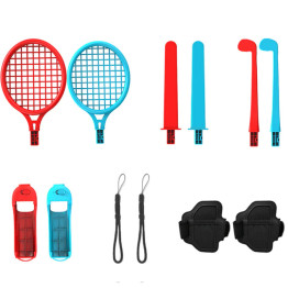 Lucky Fox 12 in 1 Sport Kit for Nintendo Switch - Red/Blue