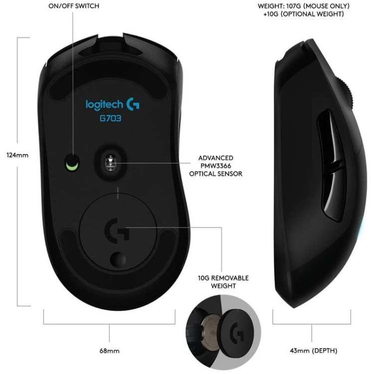 خرید موس بی سیم Logitech G703 LIGHTSPEED