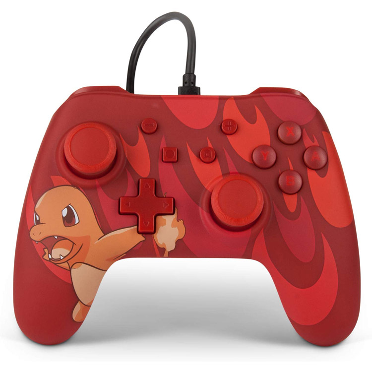 خرید کنترلر سیمی نینتندو سوییچ - طرح Blazing Charmander