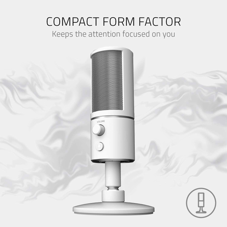خرید میکروفون Razer Seiren X - رنگ سفید جیوه ای