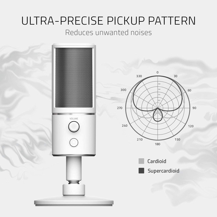 خرید میکروفون Razer Seiren X - رنگ سفید جیوه ای