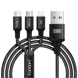 Earldom EC-iMC17 3 to 1 USB Cable - Black