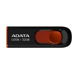 ADATA C008 USB 2.0 Flash Memory - 32GB - Black
