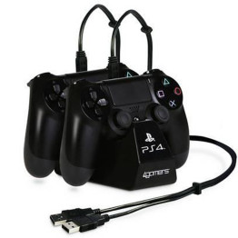 4Gamers Play & Charge Cables with Desktop Stand - PS4