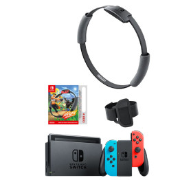 Nintendo Switch with Neon Blue/Neon Red Joy-Cons - Ring Fit Adventure Edition
