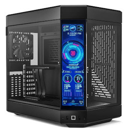 Hyte Y60 Mid-Tower Modern Aesthetic PC Case + LCD Display - Pitch Black