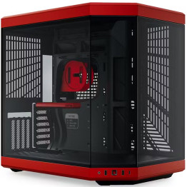 Hyte Y70 Mid-Tower Dual-Chamber Modern Aesthetic PC Case - Black Cherry