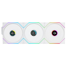 Lian Li UNI Fan TL LCD Wireless 120-Triple Pack Reverse Blade - White