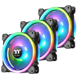 Thermaltake Riing Trio 12 3-in-1 RGB PC Case Fans - Premium Edition - Black