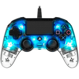 NACON Wired Illuminated Compact Controller - Crystal Blue - PS4