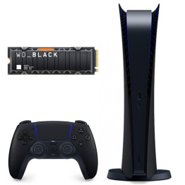 PlayStation 5 Digital Edition + WD_Black SN850 1TB SSD - Midnight Black