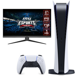 PlayStation 5 Digital + Gigabyte G2722 Full HD Gaming Monitor