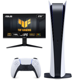 PlayStation 5  + Asus TUF VG28UQL1A 4K Gaming Monitor
