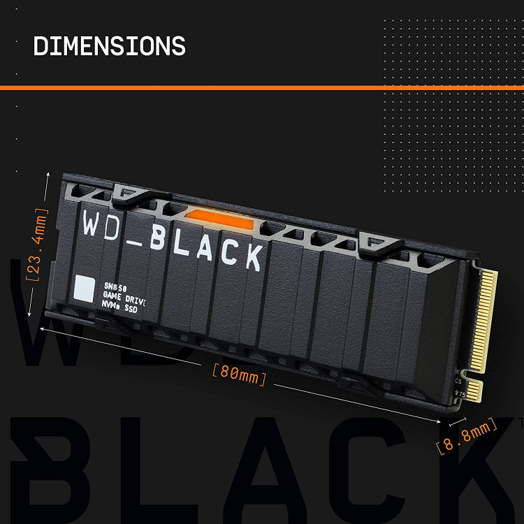 خرید حافظه اس اس دی WD_BLACK SN850 دارای هیت سینک - یک ترابایت