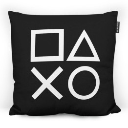 Pillow - PS Buttons Black 