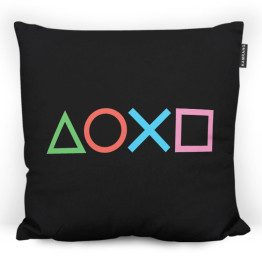 Pillow - PS Buttons  Black - Code 4