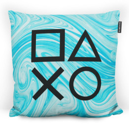 Pillow - PS Buttons Aqua 
