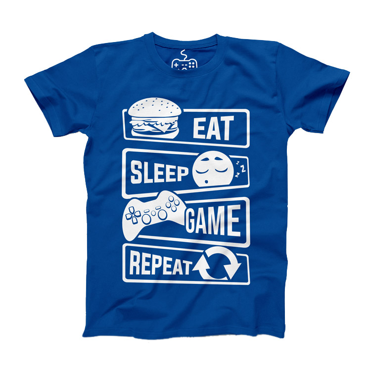 خرید تیشرت ونگارد - طرح Gamer Life - آبی - سایز L