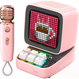 Divoom Ditoo-Mic Bluetooth Speaker - Pink