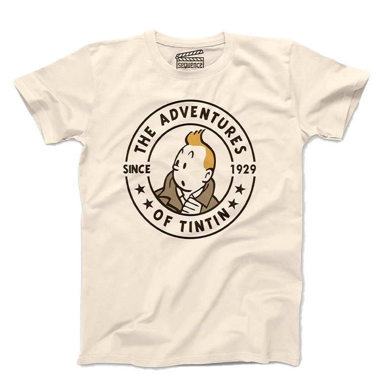 خرید تیشرت ونگارد - طرح The Adventures of Tintin - سفید - سایز XL