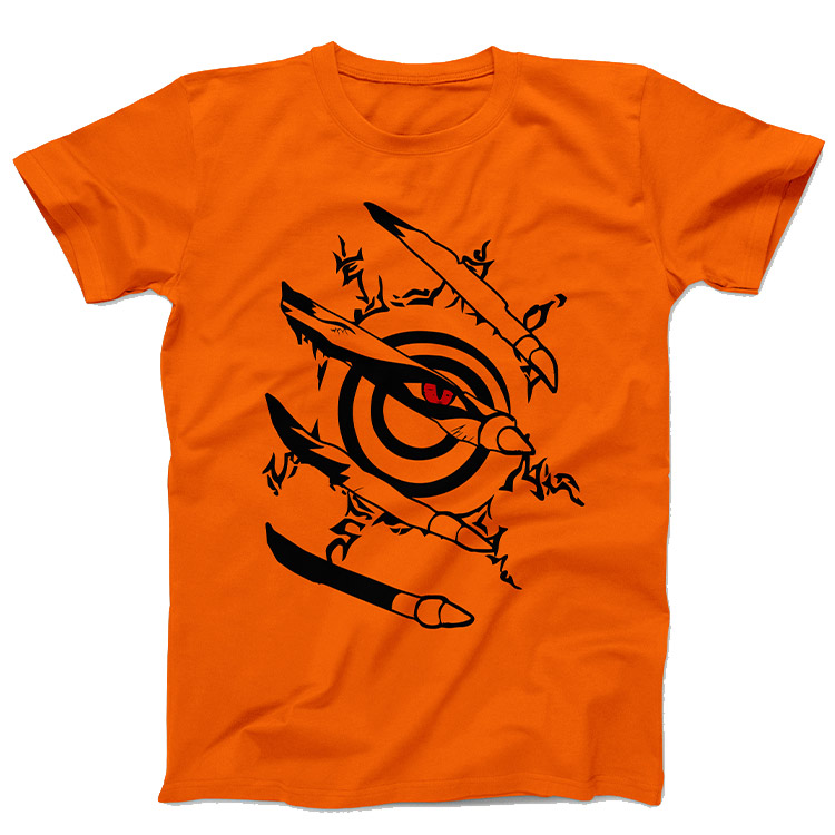خرید تیشرت ونگارد - طرح Naruto - نارنجی - سایز XL