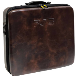 PlayStation 5 Hard Case - Dark Brown Leather