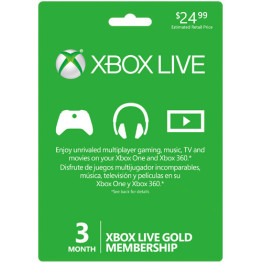 Xbox Live  Gold 3 Month فیزیکی 